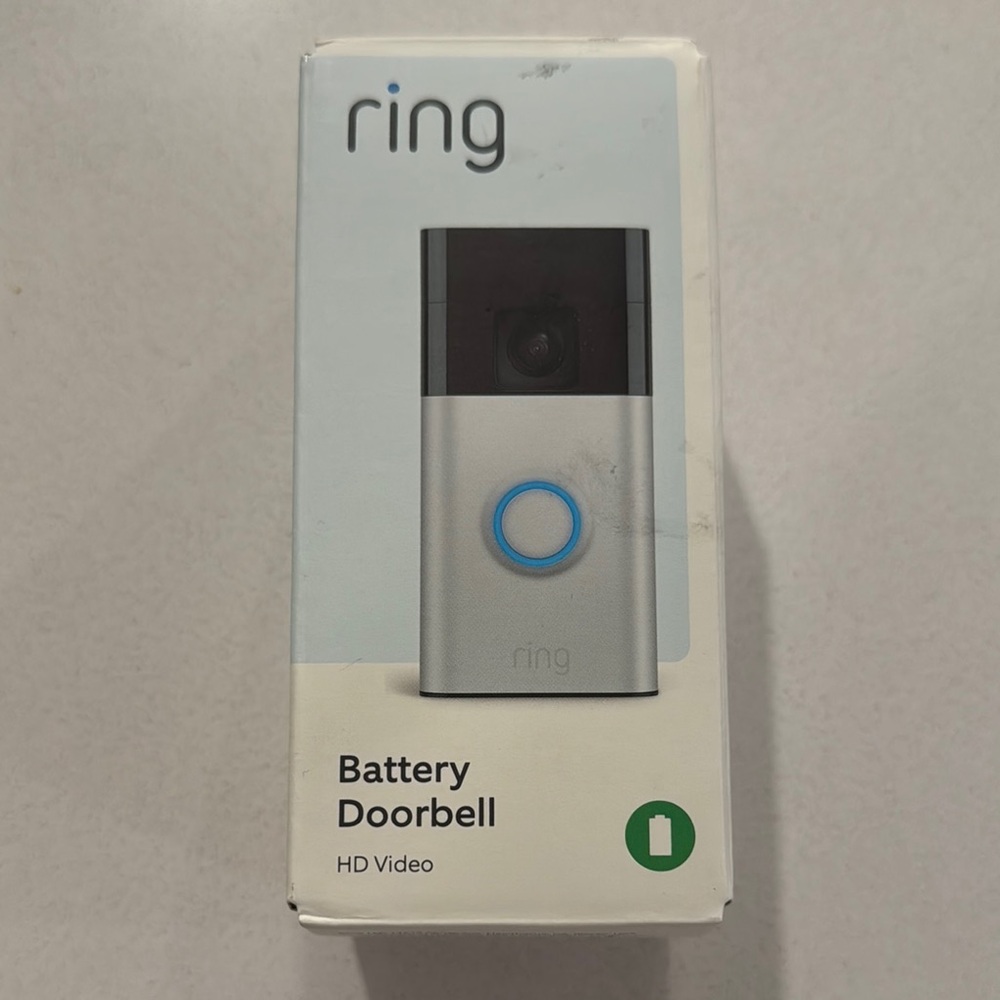 Ring Silver and Black Doorbell with Sleek Design
